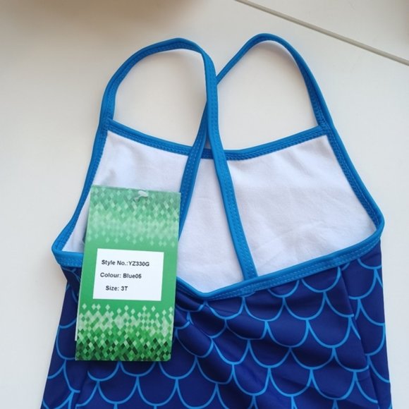 Urban Outdoor Girls Mermaid Two-Piece Swimsuit - Picture 6 of 7